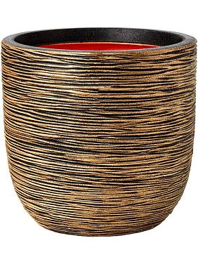 Кашпо Capi nature rib nl planter ball black gold Кашпо Capi nature rib nl planter ball black gold