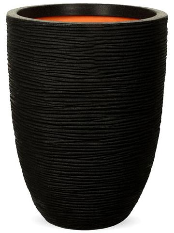 Кашпо Capi nature rib nl vase elegant low black Кашпо Capi nature rib nl vase elegant low black