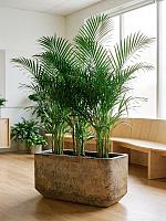 Кашпо Baq atlas rounded rectangle brown L80 W40 H40 см