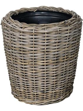 Кашпо Drypot rattan round grey Кашпо Drypot rattan round grey