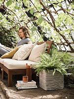 Кашпо Capi nature rib nl planter square ivory L30 W30 H30 см Кашпо Capi nature rib nl planter square ivory L30 W30 H30 см
