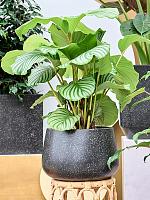 Кашпо Baq terrazzo darcy low black D37 H24 см