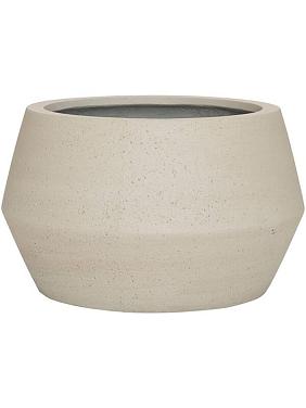 Кашпо Cement & stone harley low l beige washed Кашпо Cement & stone harley low l beige washed
