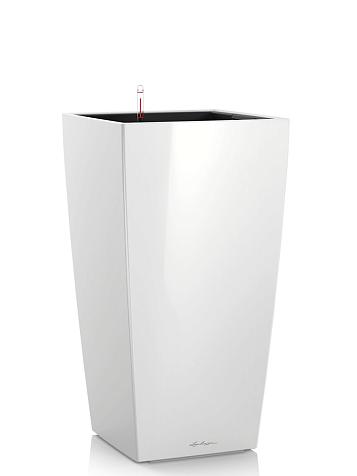 Кашпо Lechuza Cubico 30 белый лакированный