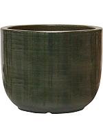 Кашпо Plain striped couple olive D27 H21 см