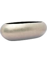 Кашпо Baq metallic silver leaf boat matt light champagne L75 W30 H25 см Кашпо Baq metallic silver leaf boat matt light champagne L75 W30 H25 см