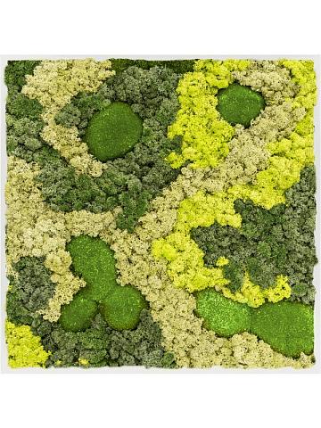 Картина из мха mdf ral 9010 satin gloss 30% ball moss 70% reindeer moss (mix) Картина из мха mdf ral 9010 satin gloss 30% ball moss 70% reindeer moss (mix)