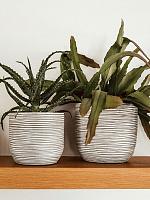 Кашпо Capi nature rib planter ball ivory D17 H15 см Кашпо Capi nature rib planter ball ivory D17 H15 см