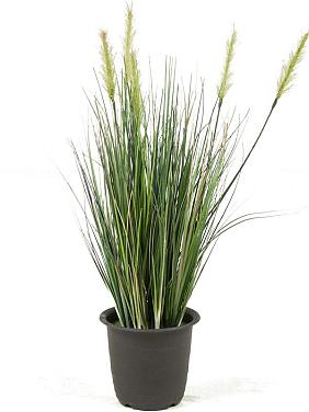 Трава зеленая в горшке искусственная