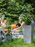 Кашпо Artstone ella vase grey L35 W35 H70 см