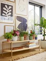 Кашпо Vibes fold round linen white D25 H23 см