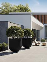 Кашпо Refined jumbo lex l volcano black D114 H125 см