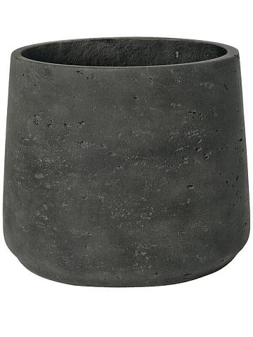 Кашпо Rough patt xxxl black washed