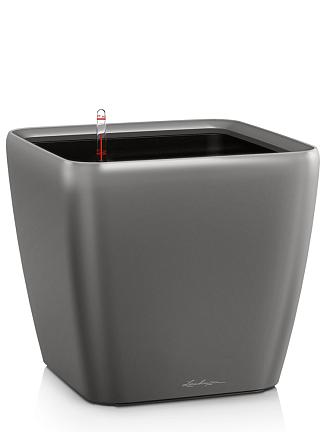 Кашпо Lechuza Quadro LS (антрацитовый металлик)
