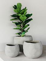 Кашпо Jasper pot light grey D45 H37 см