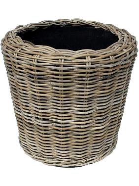 Кашпо Drypot rattan round grey Кашпо Drypot rattan round grey