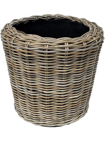Кашпо Drypot rattan round grey Кашпо Drypot rattan round grey