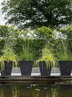 Кашпо Artstone ella pot black L25 W25 H24 см