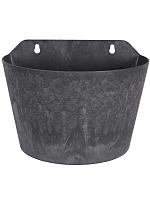 Кашпо настенное Artstone claire wall hanger black L24 W16 H18 см