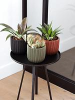 Кашпо Capi nature groove special planter ball green D14 H13 см Кашпо Capi nature groove special planter ball green D14 H13 см