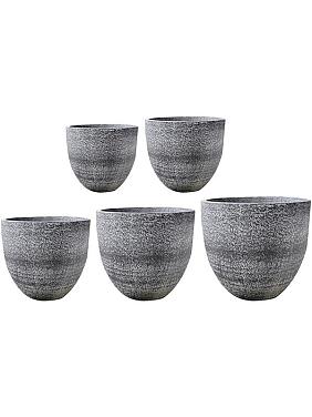 Кашпо Valeria pot anthracite (набор 5 шт) Кашпо Valeria pot anthracite (набор 5 шт)