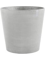 Кашпо Ecopots amsterdam wheels 60 white grey D60 H56 см