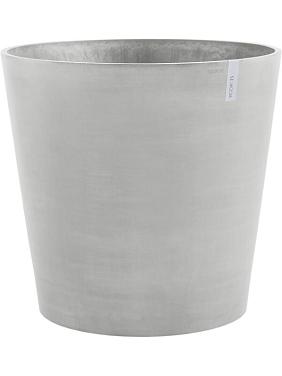 Кашпо Ecopots amsterdam wheels 60 white grey Кашпо Ecopots amsterdam wheels 60 white grey