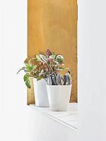 Кашпо Basic round shiny white D17 H17 см