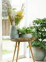 Кашпо Ryan pot high shiny blue D18 H30 см