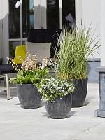 Кашпо Artstone bola pot black D38 H33 см