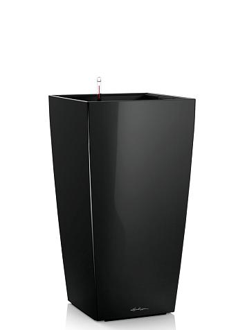 Кашпо Lechuza Cubico 22 черный лакированный