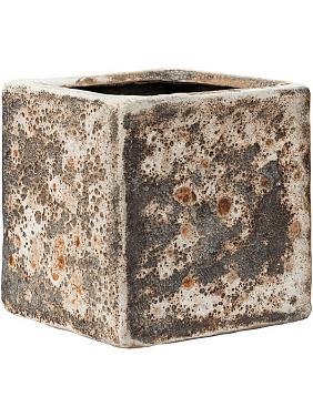 Кашпо Baq lava cube relic rust metal (glazed inside) Кашпо Baq lava cube relic rust metal (glazed inside)