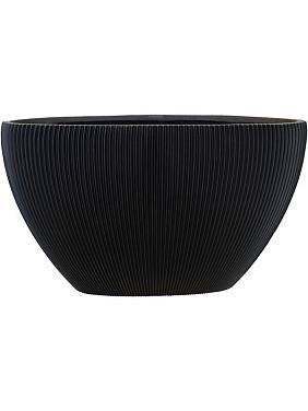 Кашпо Capi nature groove planter oval intense black Кашпо Capi nature groove planter oval intense black
