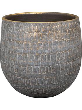 Кашпо Renzo pot shiny grey Кашпо Renzo pot shiny grey