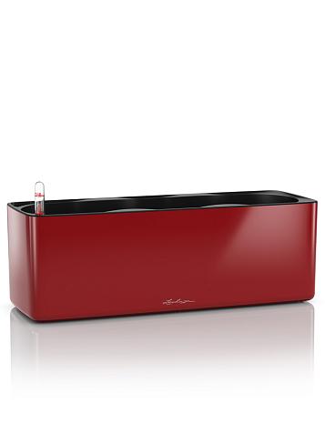 Кашпо Lechuza Cube Glossy Triple красный лакированный