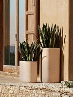 Кашпо Milos low planter (stone feeling) L71 W51 H38 см