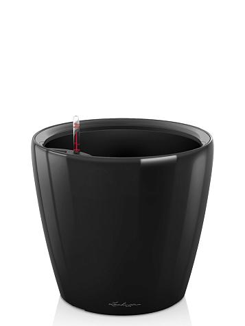 Кашпо Lechuza Classico LS 21 черный лакированный