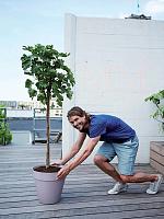 Кашпо Loft urban round with wheels lavender lilac D49 H45 см