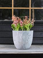 Кашпо Artstone bola pot grey D45 H38 см