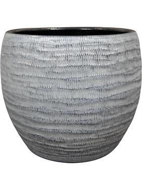 Кашпо Manuel pot shiny grey
