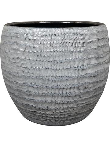 Кашпо Manuel pot shiny grey