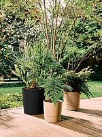 Кашпо Foss round mushroom beige D43 H43 см