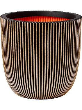Кашпо Capi nature groove nl planter ball black gold Кашпо Capi nature groove nl planter ball black gold