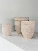 Кашпо Reed high pot terracotta (набор 3 шт) D51 H59 см