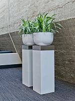 Кашпо Fiberstone sunny l glossy white D45 H27 см