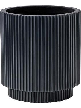 Кашпо Capi nature groove special vase cylinder graphite grey Кашпо Capi nature groove special vase cylinder graphite grey