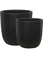 Кашпо Capi dune planter ball black (набор 2 шт) D43 H41 см