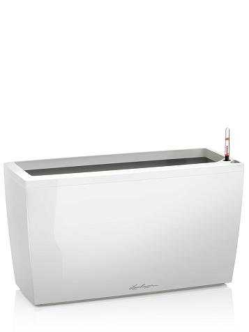 Кашпо Lechuza Cararo белый лакированный