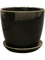 Кашпо с поддоном Rico pot with saucer shadow grey D17 H16 см Кашпо с поддоном Rico pot with saucer shadow grey D17 H16 см