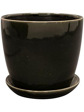 Кашпо с поддоном Rico pot with saucer shadow grey Кашпо с поддоном Rico pot with saucer shadow grey